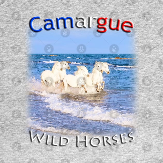 Camargue Horses running free by TouristMerch